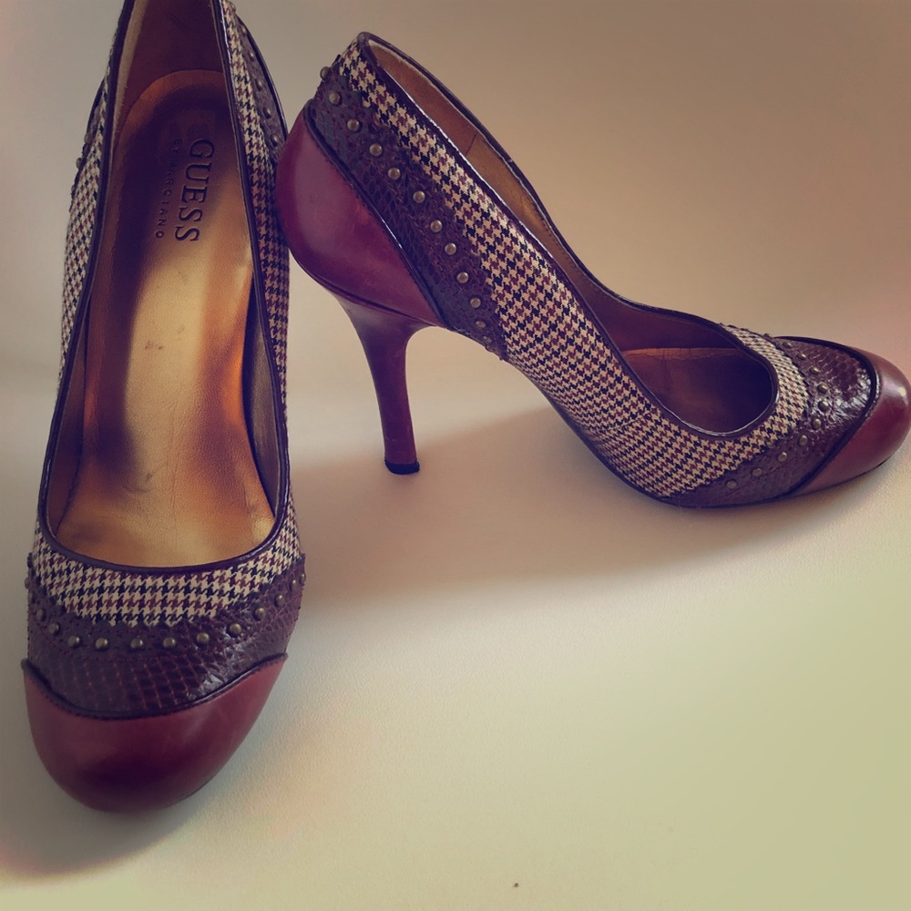 Guess Plaid Heels